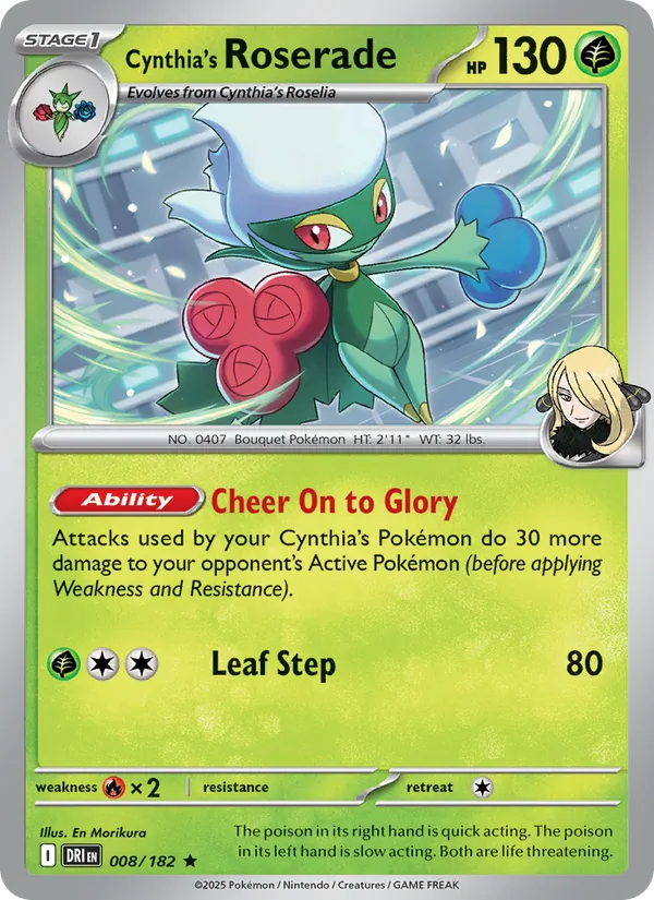 Cynthia's Roserade full card art