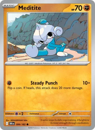 Meditite #099 · Destined Rivals Pokémon card