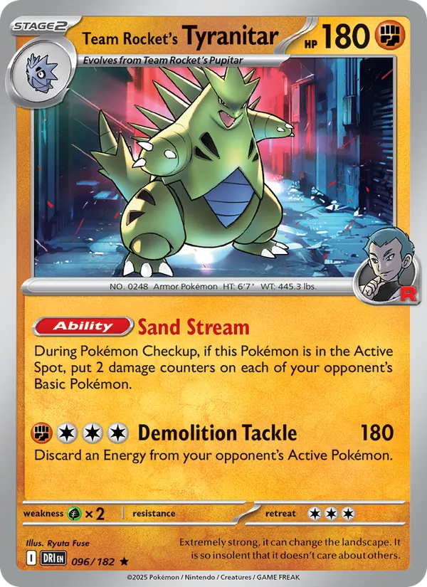 Team Rocket's Tyranitar full card art