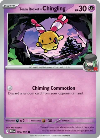 Team Rocket's Chingling #085 · Destined Rivals Pokémon card