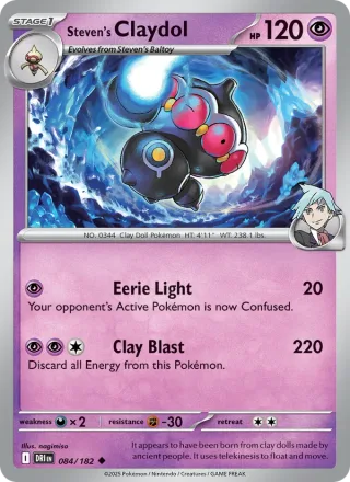Steven's Claydol #084 · Destined Rivals Pokémon card