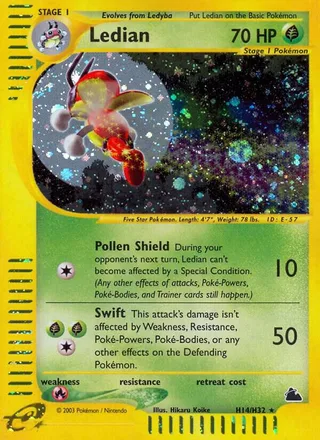 Ledian #H14 · Skyridge Pokémon card