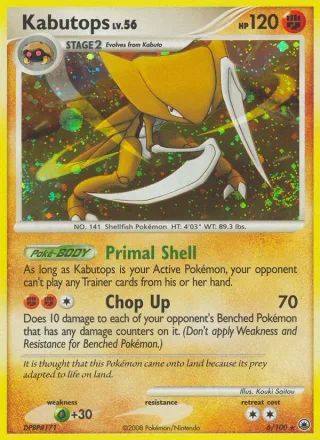 Kabutops #6 · Majestic Dawn Pokémon card