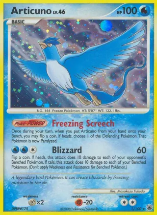 Articuno #1 · Majestic Dawn Pokémon card