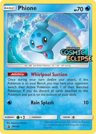 Phione #SM220 · SM Black Star Promos Pokémon card