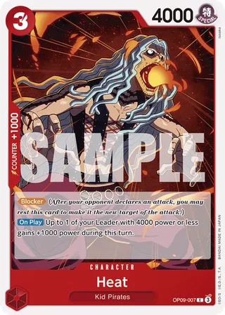 Heat #OP09-007 · Emperors in the New World One Piece card