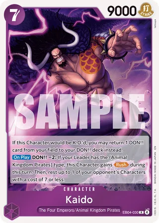 Kaido #EB04-030 · The Azure Sea's Seven One Piece card