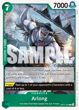 Arlong #OP11-023 · A Fist of Divine Speed One Piece card