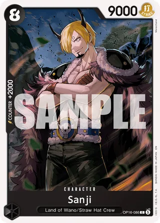 Sanji #OP16-086 · The Time of Battle Release Event Cards One Piece card