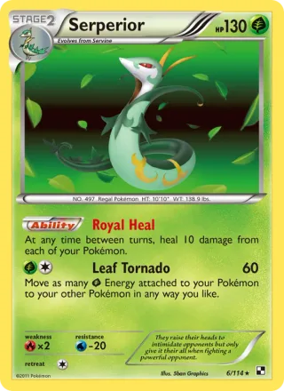 Serperior #6 · Black & White Pokémon card