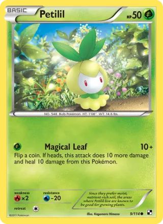 Petilil #9 · Black & White Pokémon card