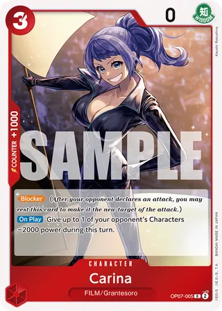 Carina #OP07-005 · 500 Years in the Future One Piece card
