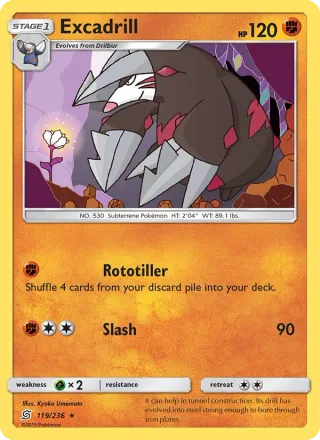 Excadrill #119 · Unified Minds Pokémon card