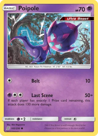 Poipole #102 · Unified Minds Pokémon card