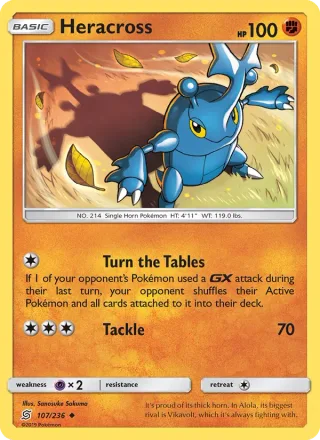 Heracross #107 · Unified Minds Pokémon card