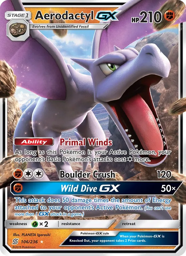 Aerodactyl GX full card art