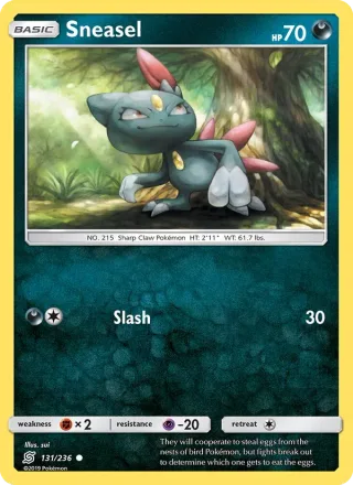 Sneasel #131 · Unified Minds Pokémon card