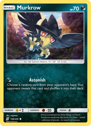 Murkrow #128 · Unified Minds Pokémon card