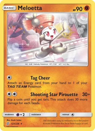 Meloetta #123 · Unified Minds Pokémon card