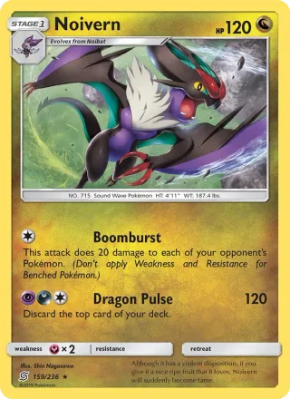 Noivern #159 · Unified Minds Pokémon card