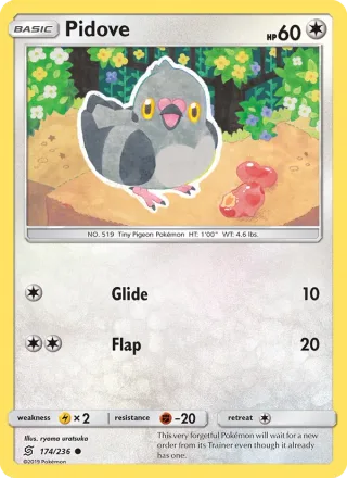 Pidove #174 · Unified Minds Pokémon card