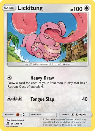 Lickitung #161 · Unified Minds Pokémon card