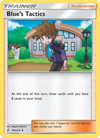 Blue’s Tactics #188 · Unified Minds Pokémon card
