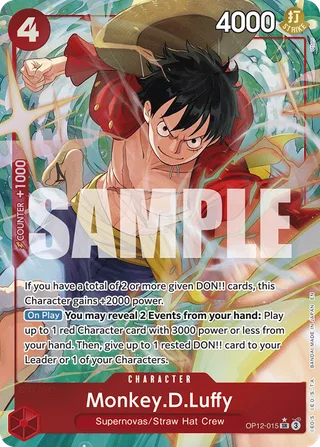 Monkey.D.Luffy (Alternate Art) #OP12-015-alternate-art · Legacy of the Master One Piece card