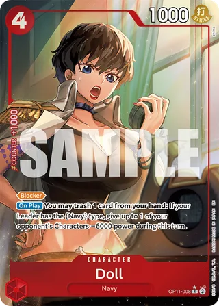 Doll (Alternate Art) #OP11-008-alternate-art · A Fist of Divine Speed One Piece card