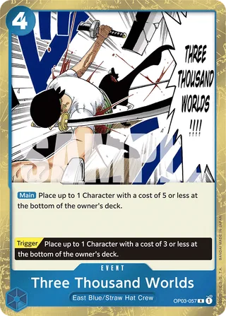 Three Thousand Worlds (Textured Foil) #OP03-057-textured-foil · Premium Booster -The Best- One Piece card
