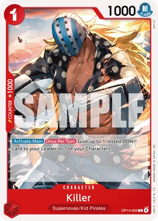 Killer #OP14-005 · The Azure Sea's Seven One Piece card