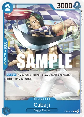 Cabaji #OP02-052 · Paramount War Pre-Release Cards One Piece card
