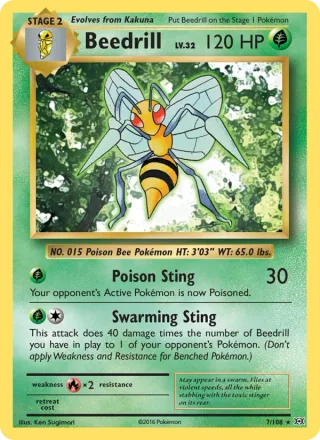 Beedrill #7 · Evolutions Pokémon card