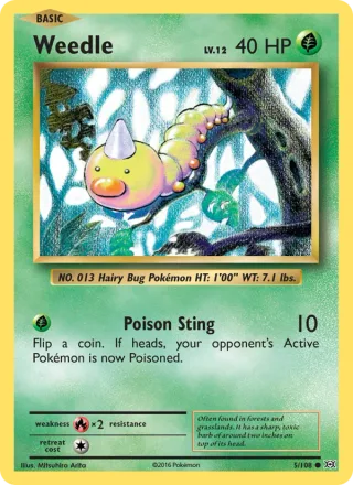 Weedle #5 · Evolutions Pokémon card