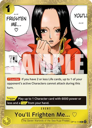 You'll Frighten Me... #OP14-118 · The Azure Sea's Seven One Piece card