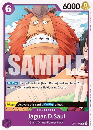 Jaguar.D.Saul #OP11-075 · A Fist of Divine Speed Release Event Cards One Piece card