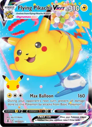Flying Pikachu VMAX #7 · Celebrations Pokémon card