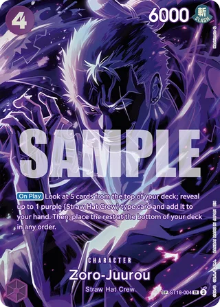 Zoro-Juurou (SP) #ST18-004-sp · Legacy of the Master One Piece card
