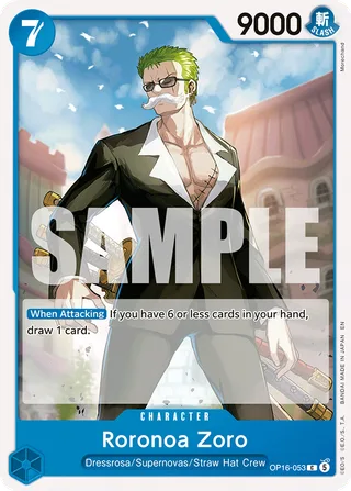 Roronoa Zoro #OP16-053 · The Time of Battle Release Event Cards One Piece card