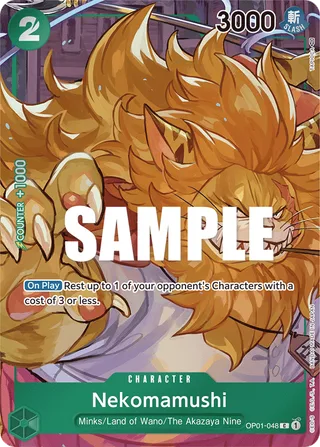 Nekomamushi (Box Topper) #OP01-048-box-topper · Romance Dawn One Piece card
