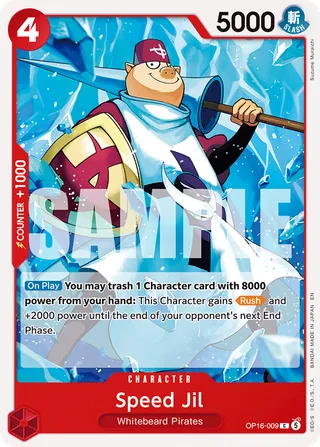 Speed Jil #OP16-009 · The Time of Battle Release Event Cards One Piece card