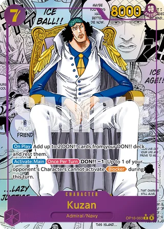 Kuzan (Manga) #OP16-063-manga · The Time of Battle One Piece card