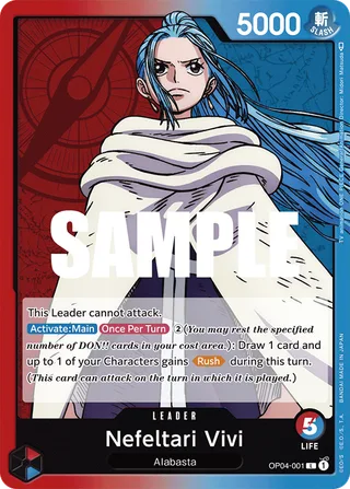 Nefeltari Vivi #OP04-001 · Kingdoms of Intrigue One Piece card