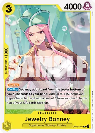 Jewelry Bonney #OP10-107 · Royal Blood One Piece card