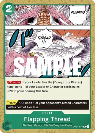 Flapping Thread #OP04-037 · Kingdoms of Intrigue Pre-Release Cards One Piece card