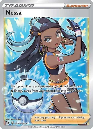Nessa #TG27 · Lost Origin Trainer Gallery Pokémon card