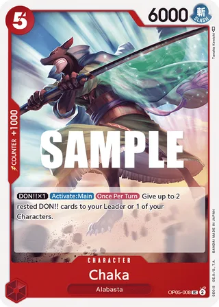 Chaka #OP05-008 · Awakening of the New Era: 1st Anniversary Tournament Cards One Piece card