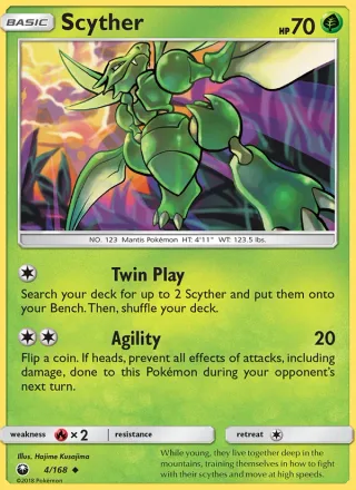 Scyther #4 · Celestial Storm Pokémon card