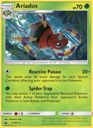 Ariados #6 · Celestial Storm Pokémon card