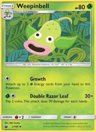 Weepinbell #2 · Celestial Storm Pokémon card